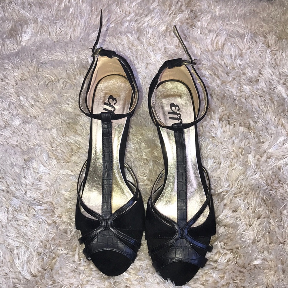 Black Open Toed Heels
